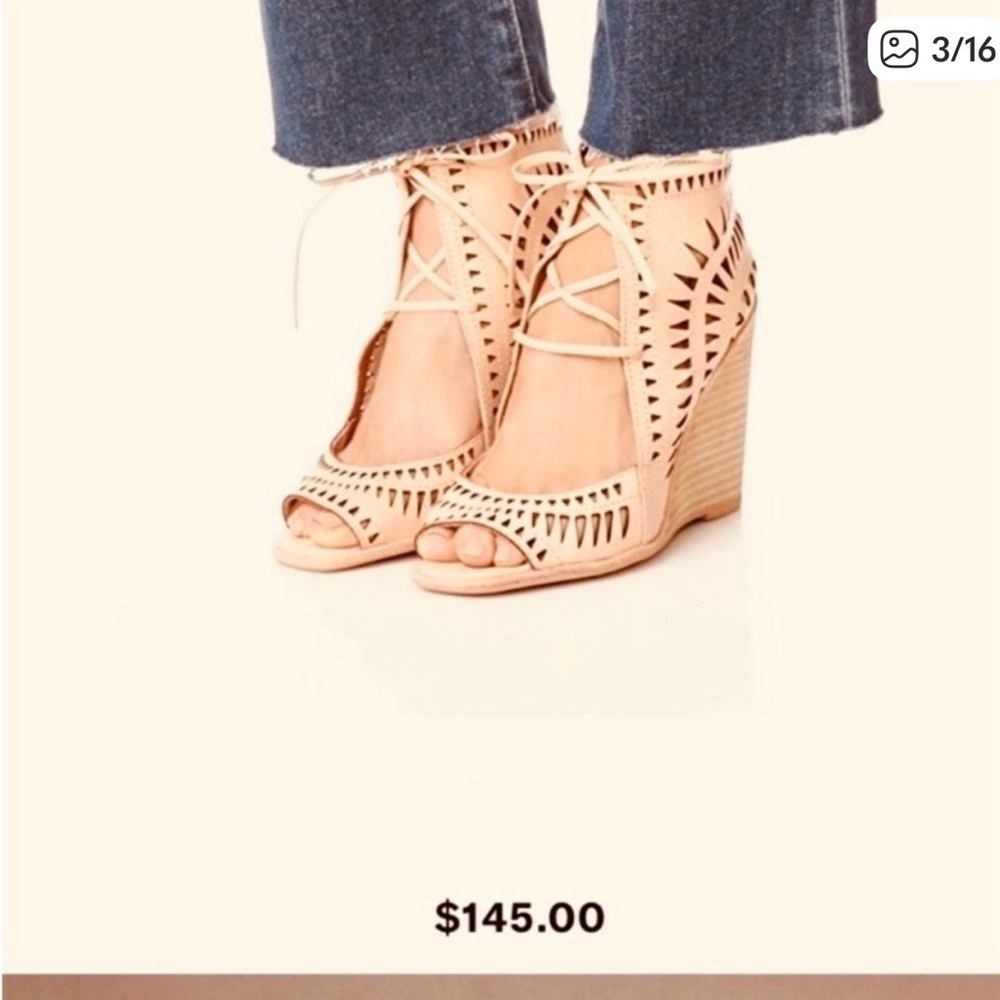 Jeffrey Campbell Tan Wedge Sandals